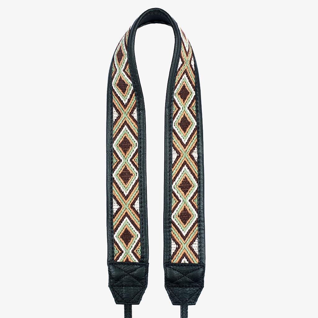 Jaipur #110 - Fabric & Leather camera strap