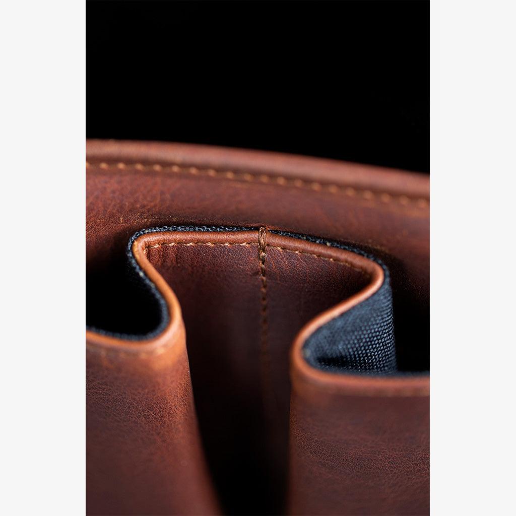Roma Cognac Leather Camera Bag