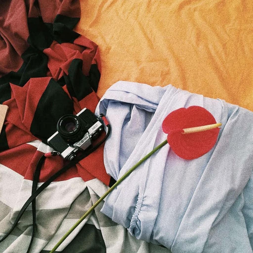 Tokyo #101 - Black & Red leather camera strap