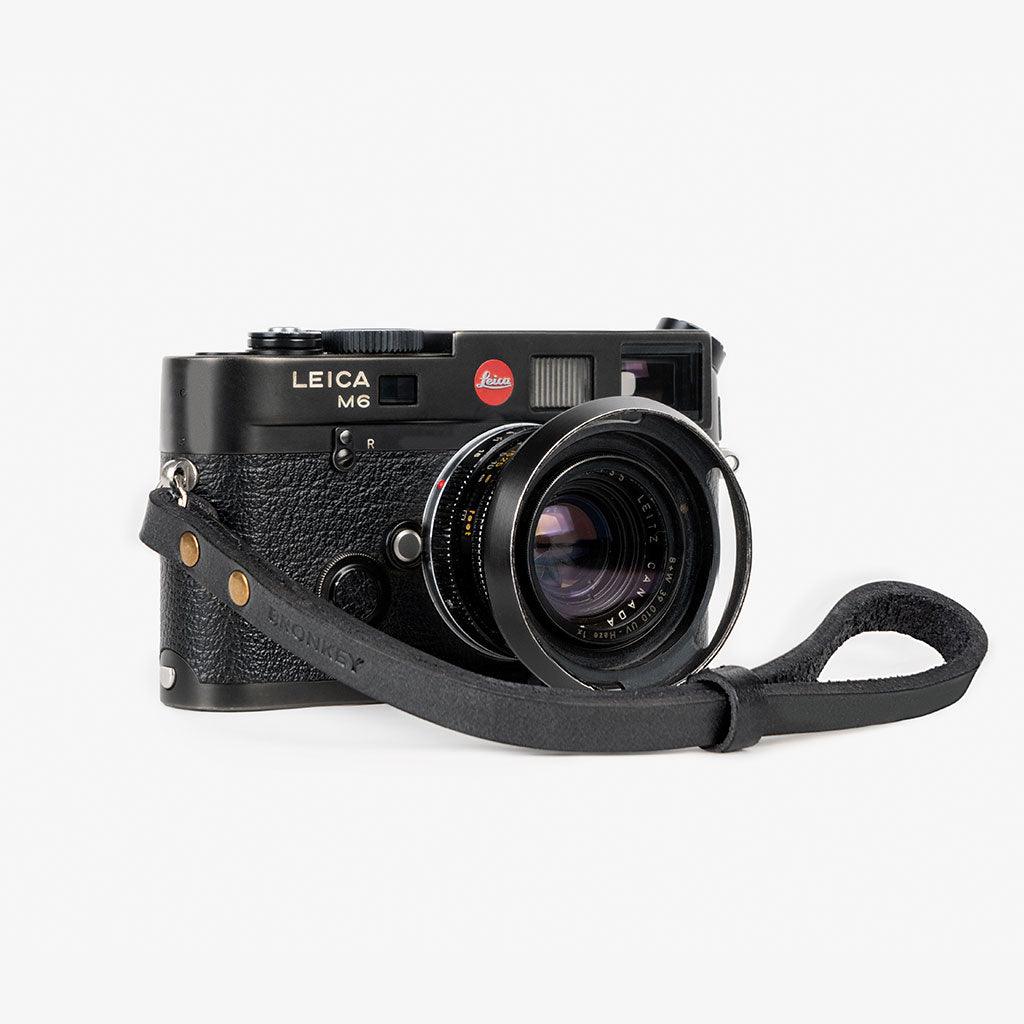 Berlin #201 - Black Leather camera strap
