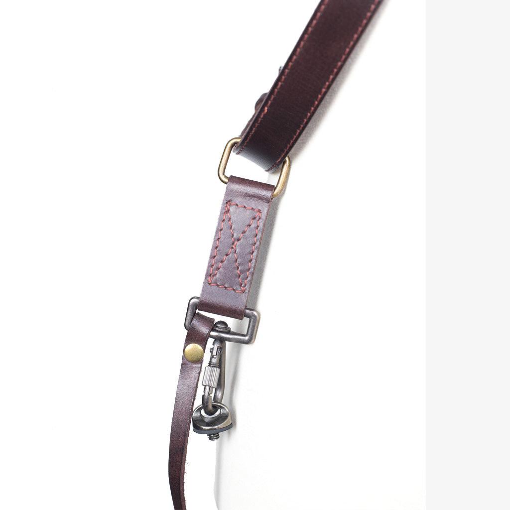Tokyo #702 - Brown & Red dual leather camera strap