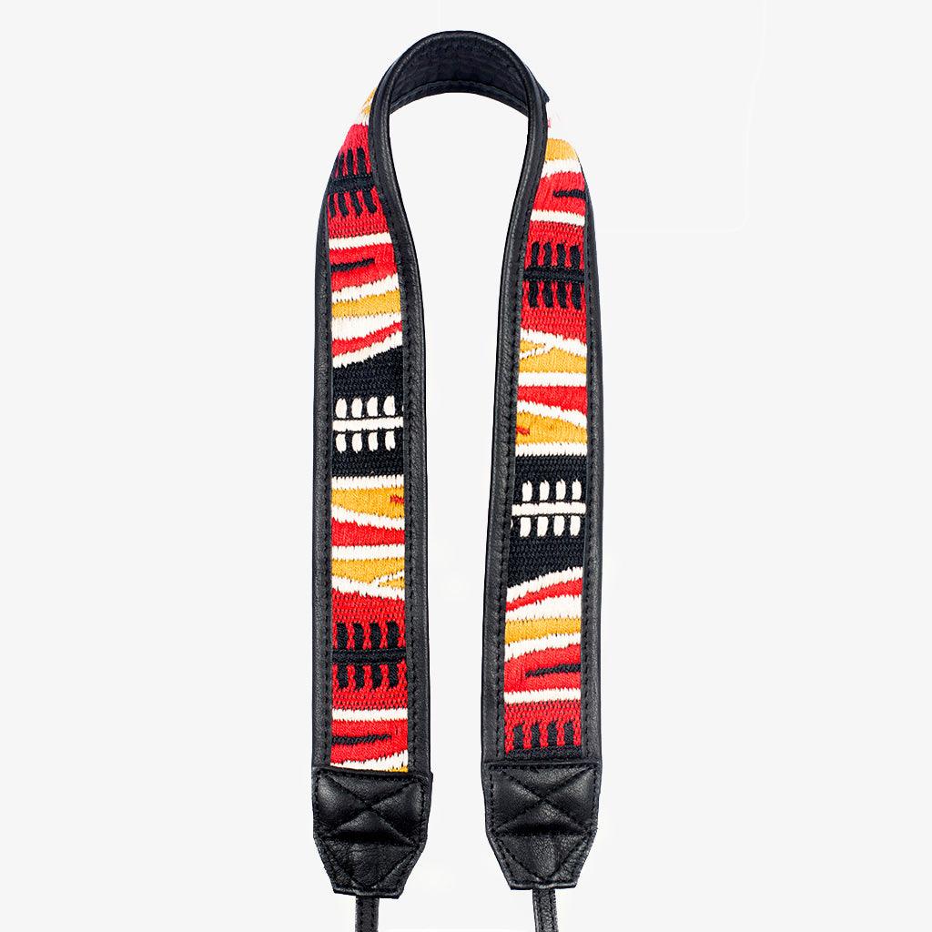 Jaipur #112 - Fabric & Leather camera strap · main image