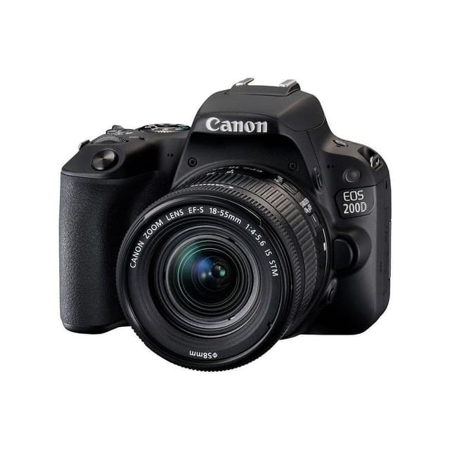 EOS 200D SLR - Black + Canon Zoom Lens EF-S 18-55mm f/4-5.6 IS STM f/4-5.6  · main image