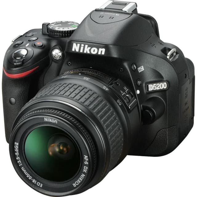 SLR D5200 - Black + Nikon AF-S DX Nikkor 18-55mm f/3.5-5.6G ED II f/3.5-5.6  · main image