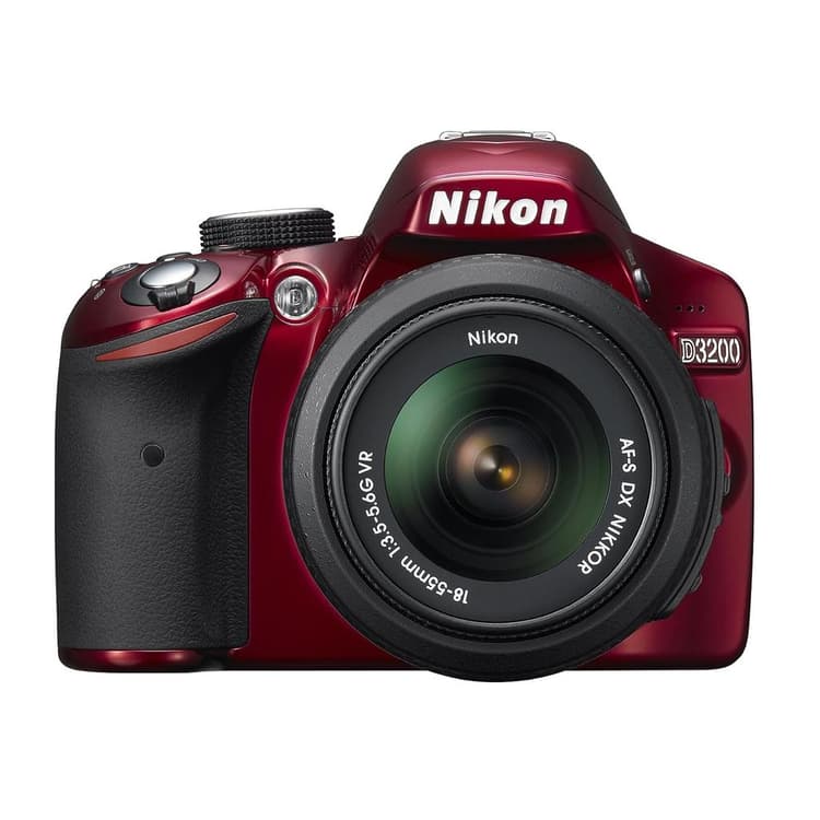 SLR D3200 - Red Nikon Nikkor AF-S DX 18-55mm f/3.5-5.6G VR II f/3.5-5.6  · main image