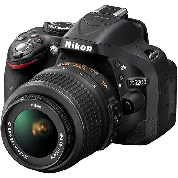 SLR D5200 - Black + Nikon AF-S DX Nikkor 18-55mm f/3.5-5.6G ED f/3.5-5.6  · main image
