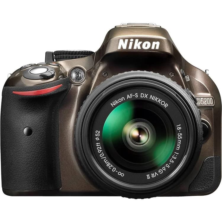SLR D5200 - Brown + Nikon AF-S NIkkor DX 18-55mm f/3.5-5.6 G VR II f/3.5-5.6 · imagen principal