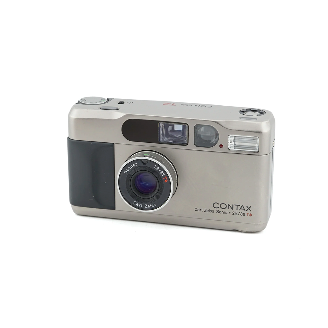 Contax T2 Silver Carl Zeizz Sonar 2.8 - Cámara de Película de 35mm Mint · imagen principal