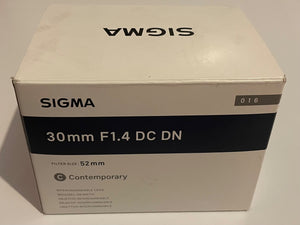 SIGMASIGMA 30mm F1.4 DC DNc2b680a6-a6ae-4701-b4ff-5777229b92d0