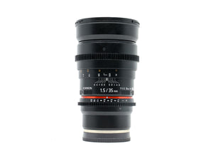 Rokinon 35mm T1.5 AS UMC - Sony FE Fit