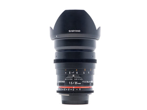 Samyang 35mm T1.5 - Compatibile con Nikon 