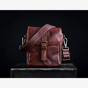 Berlin Cognac Leather Camera Bag