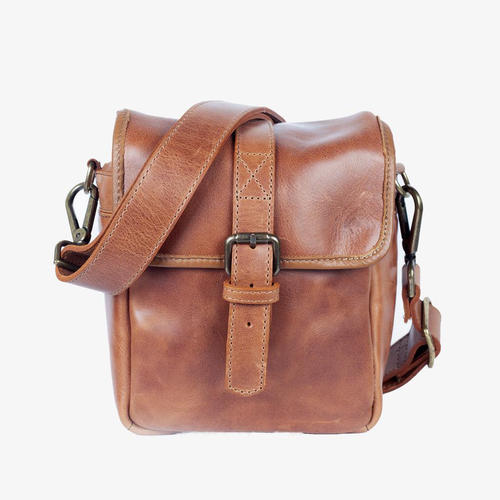 Berlin Tanned Leather Camera Bag · main image