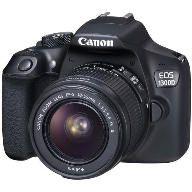 EOS 1300D SLR - Black + Canon Canon EF-S 18-55mm f/3.5-5.6 IS II f/3.5-5.6 · imagen principal