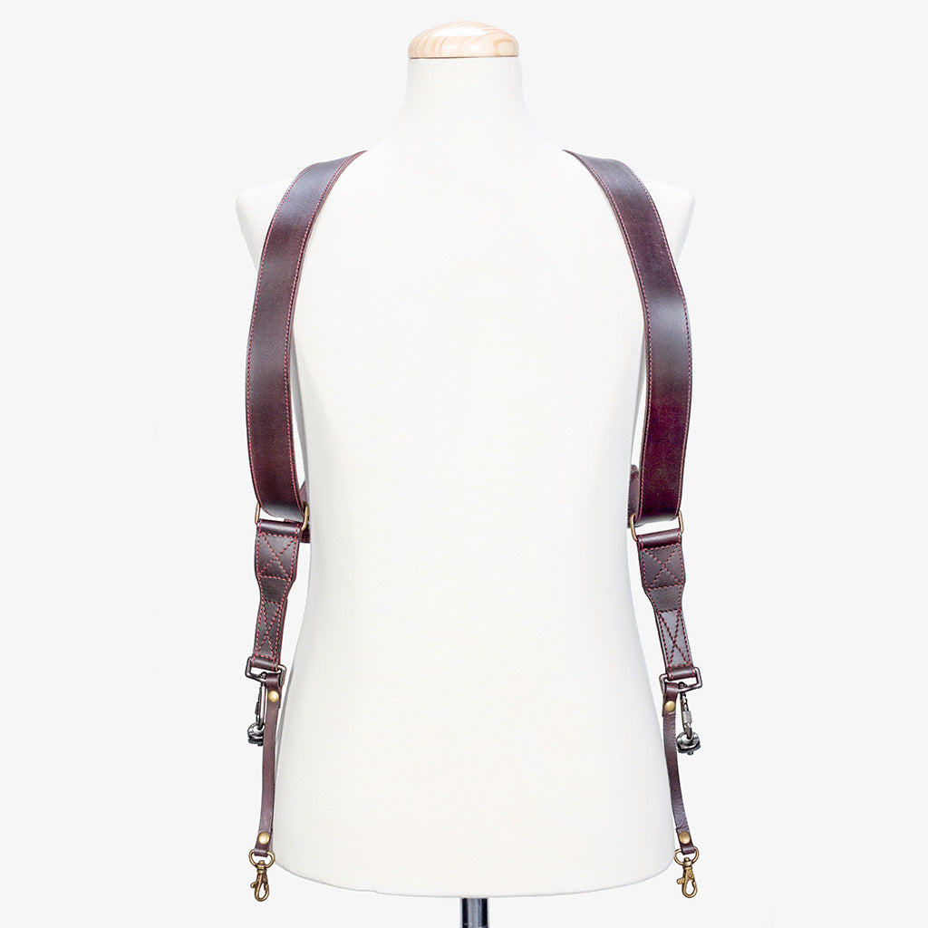 Tokyo #502 - Brown & Red dual leather camera strap · imagen principal
