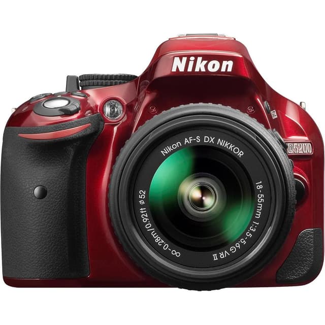 SLR D5200 - Red + Nikon Nikon AF-S DX Nikkor 18-55 mm f/3.5-5.6G IF-ED VR f/3.5-5.6  · main image