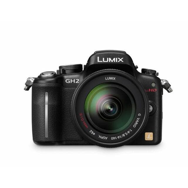 Lumix DMC-GH2 SLR - Black + Panasonic Lumix G Vario 14-45mm f/3.5-5.6 ASPH Mega OIS f/3.5-5.6 · imagen principal