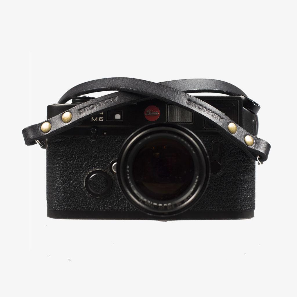 Berlin #101 - Black Leather camera strap · main image